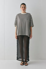 Willow Tee Charcoal Stripe