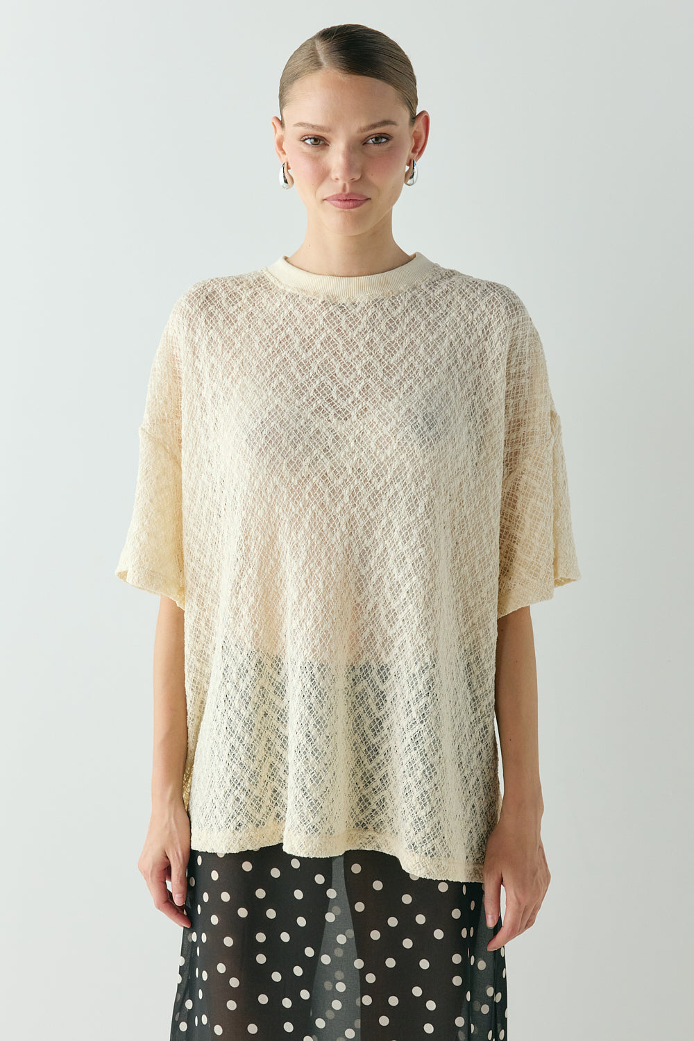 Willow Lace Tee Cream