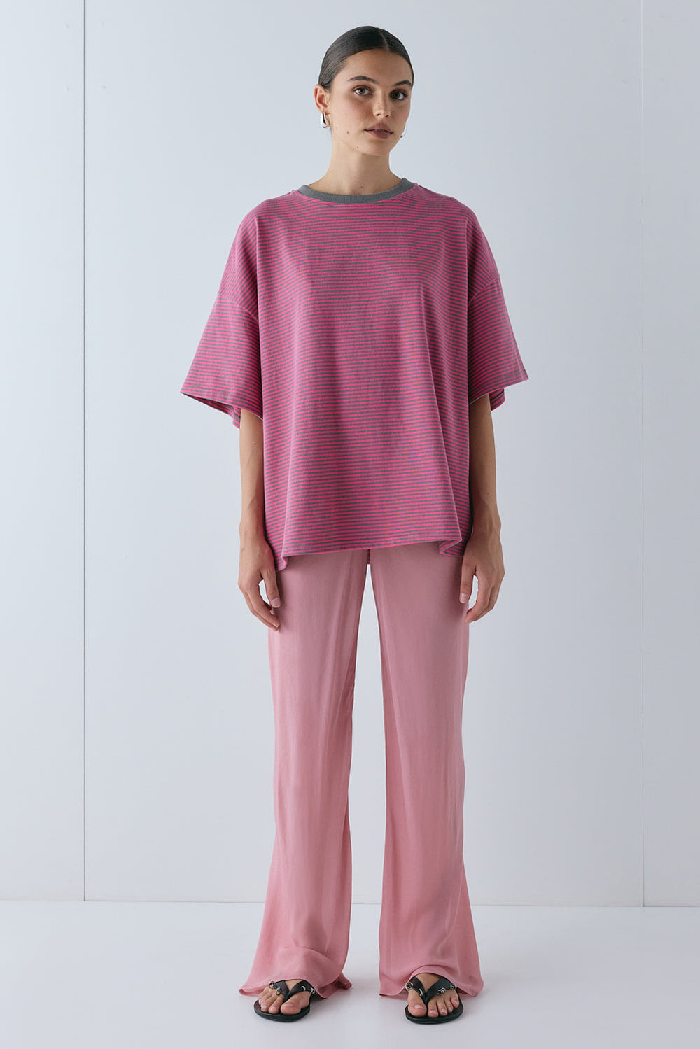 Willow Tee Pink Stripe