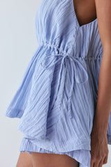 Indi Top Crinkle Blue