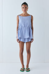 Indi Top Crinkle Blue