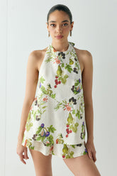 Sierra Linen Top Orchard