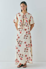 Portia Linen Smock Top Roma