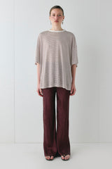 Willow Tee Brown Stripe