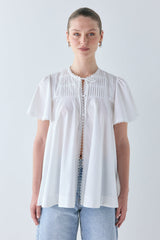 Henriette Smock Top White