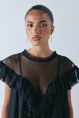 Viola Sheer Tunic Black