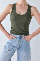 Cora Tank Khaki
