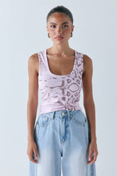 Cora Tank Pink Snake