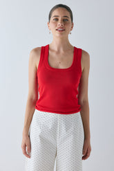 Kai Knit Tank Red