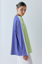 Willow Long Sleeve Tee Lime Stripe