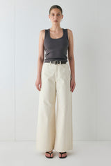 Aston High Rise Denim Jeans Cream