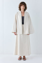 Eve Denim Midi Skirt Cream