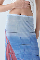 Elara Mesh Maxi Skirt Sail
