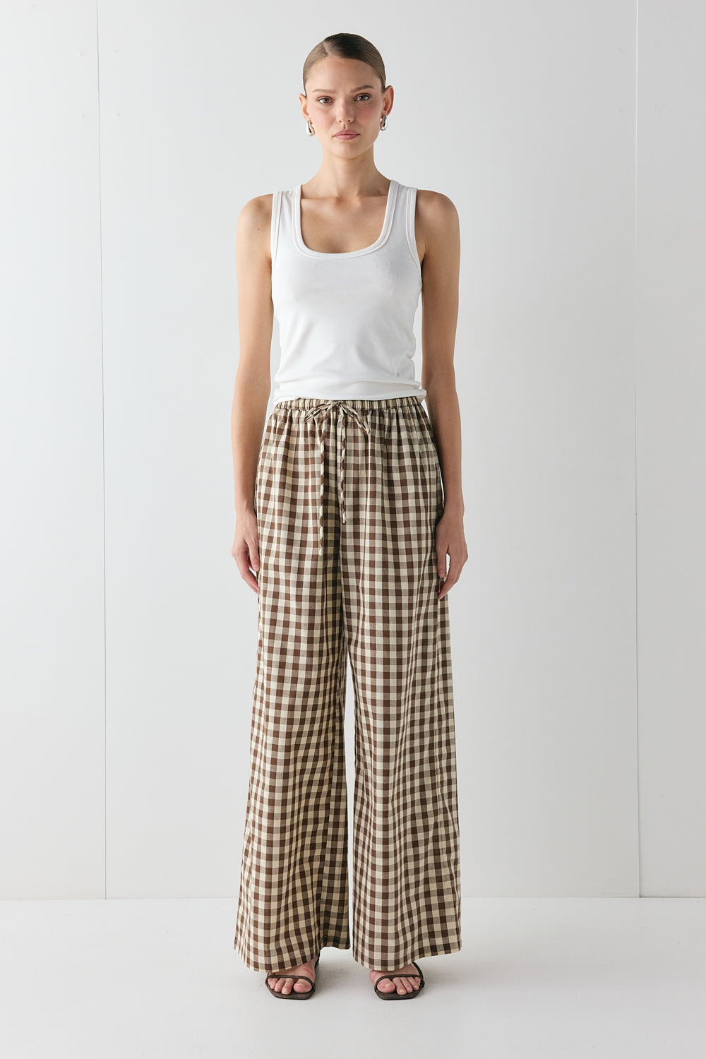 Raya Pants Brown Check