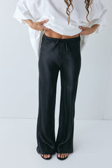 Rae Satin Pants Black