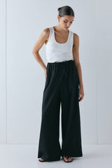 Raya Pants Black Pinstripe
