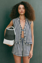 Freda Shorts Navy Check