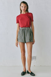 Freda Shorts Black Check