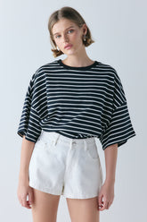 Claudie Denim Shorts White
