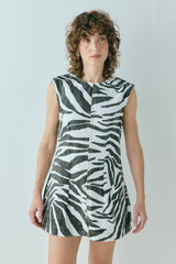 Lolita Denim Mini Dress Zebra