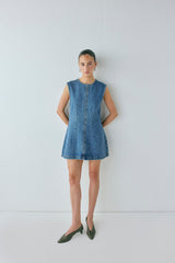 Lolita Denim Mini Dress Blue