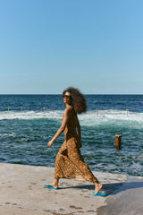 Cecelia Sheer Maxi Dress Leopard