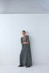 Ivette Sequin Midi Dress Black