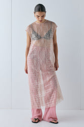 Sabre Lace Midi Dress Musk