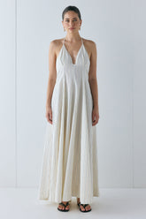August Maxi Dress Cream Stripe