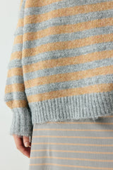 Sam Knit Jumper Apricot Stripe