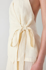 Prue Linen Top Cream
