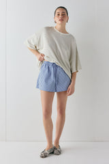 Annika Shorts Blue Stripe