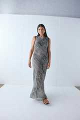 Blanco Sheer Maxi Dress Croc