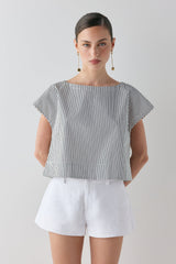 Levy Linen Shorts White