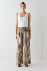 Raya Pants Brown Check