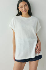 Lori Waffle Tank White