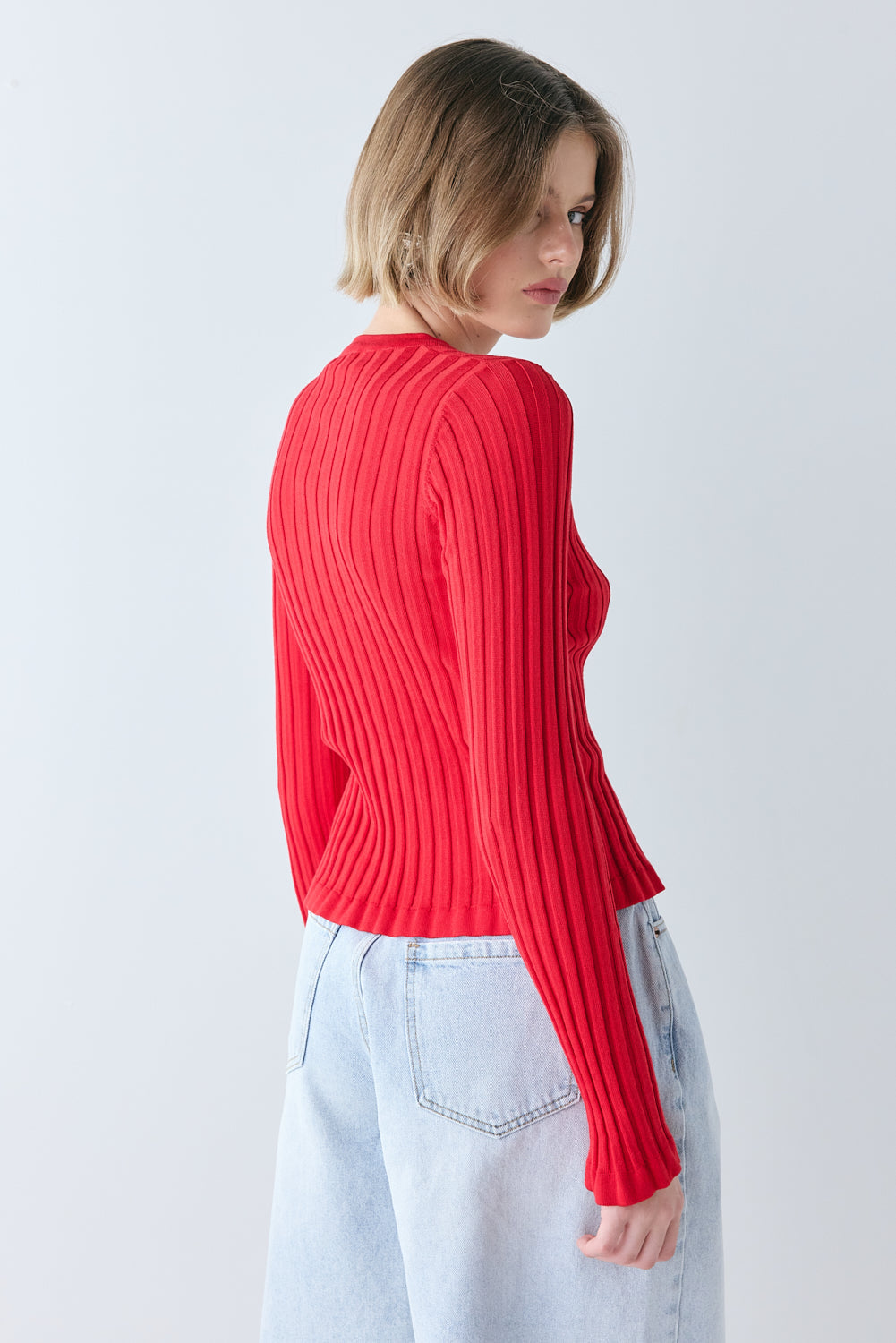 Hattie Knit Top Red