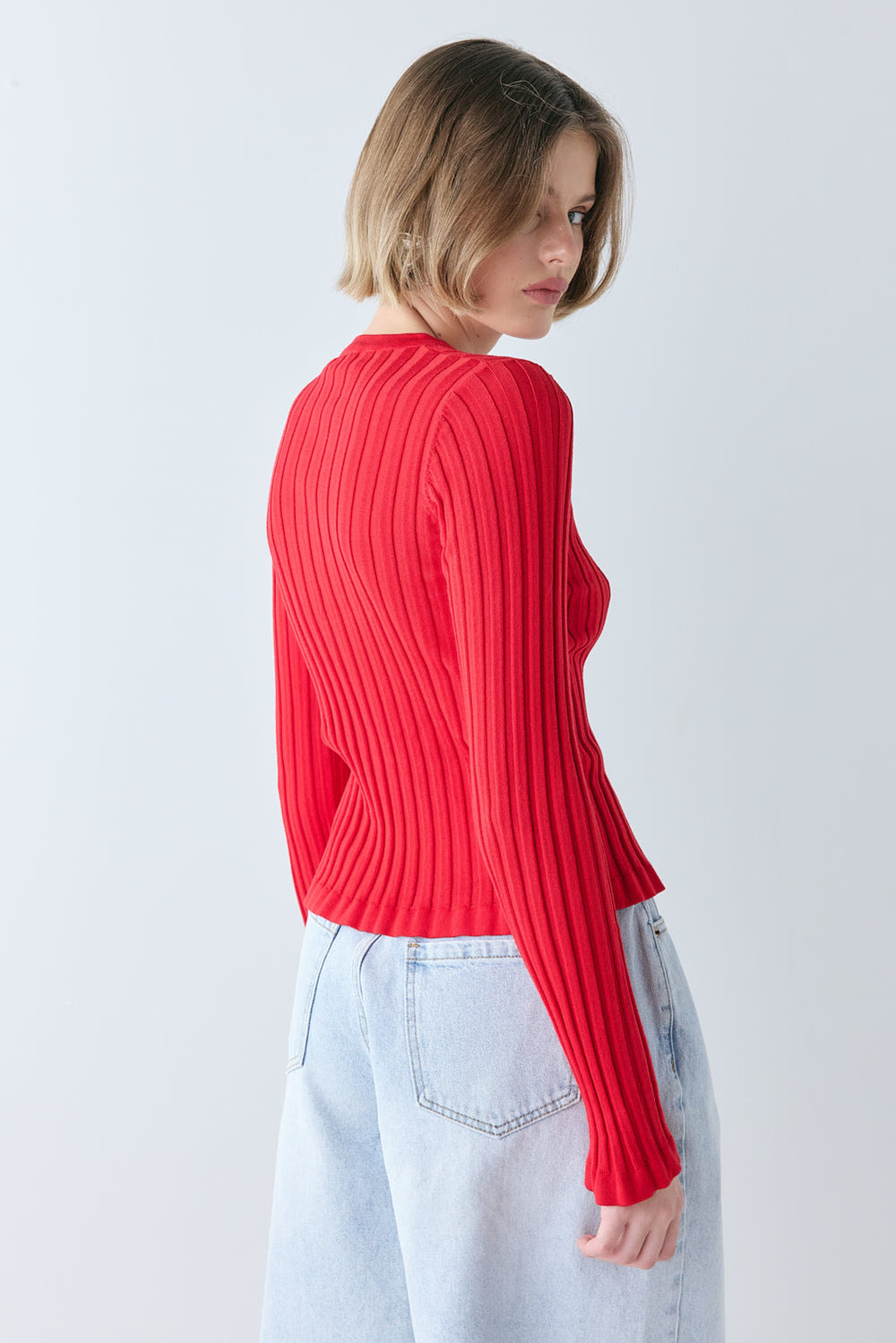 Hattie Knit Top Red