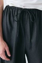 Raya Linen Pants Black