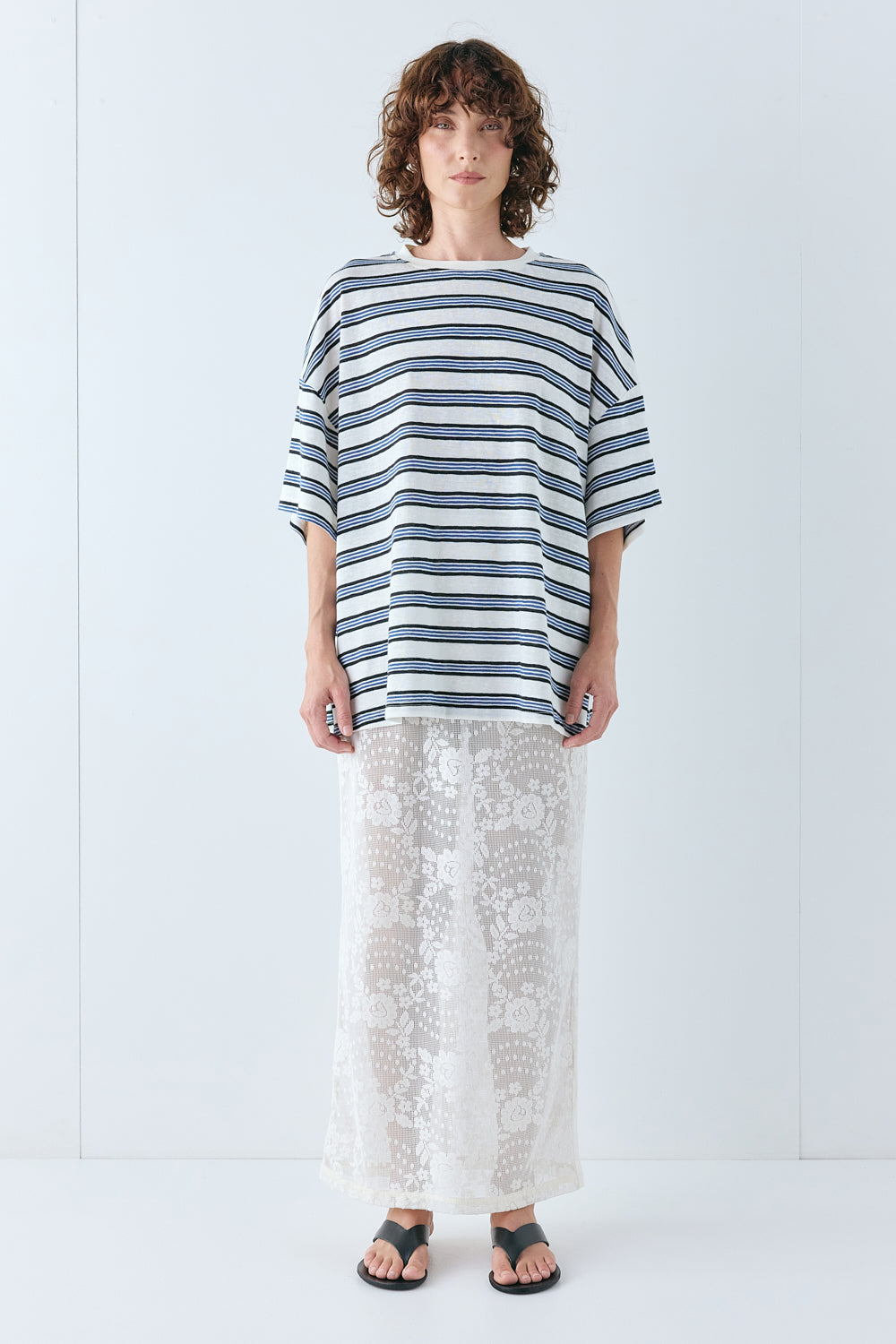 Willow Tee Blue Stripe