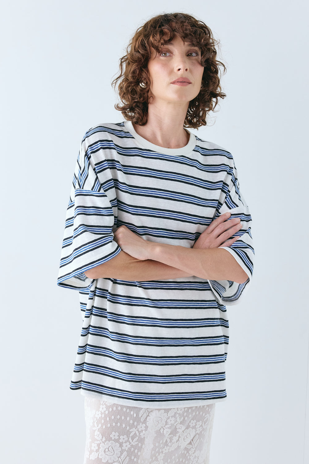 Willow Tee Blue Stripe