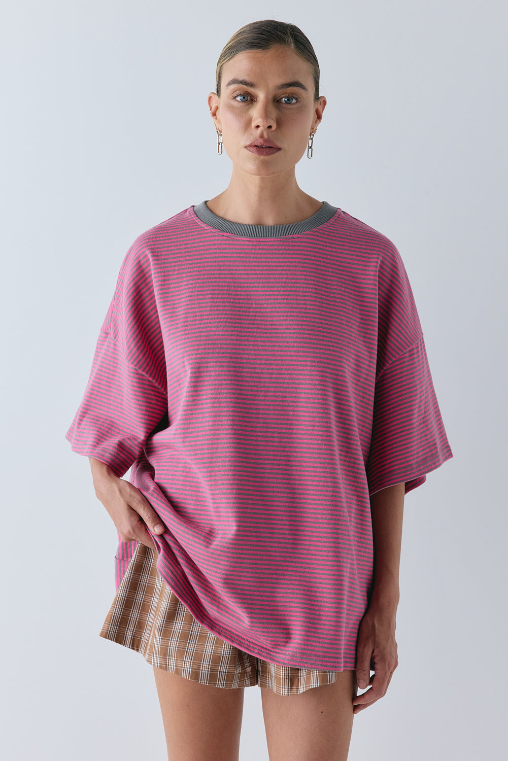 Willow Tee Pink Stripe