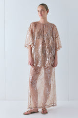 Arden Sequin Top Bronze