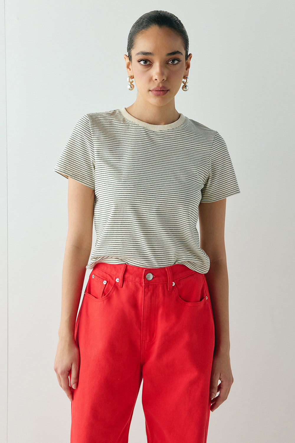 Lennox Tee Black Stripe
