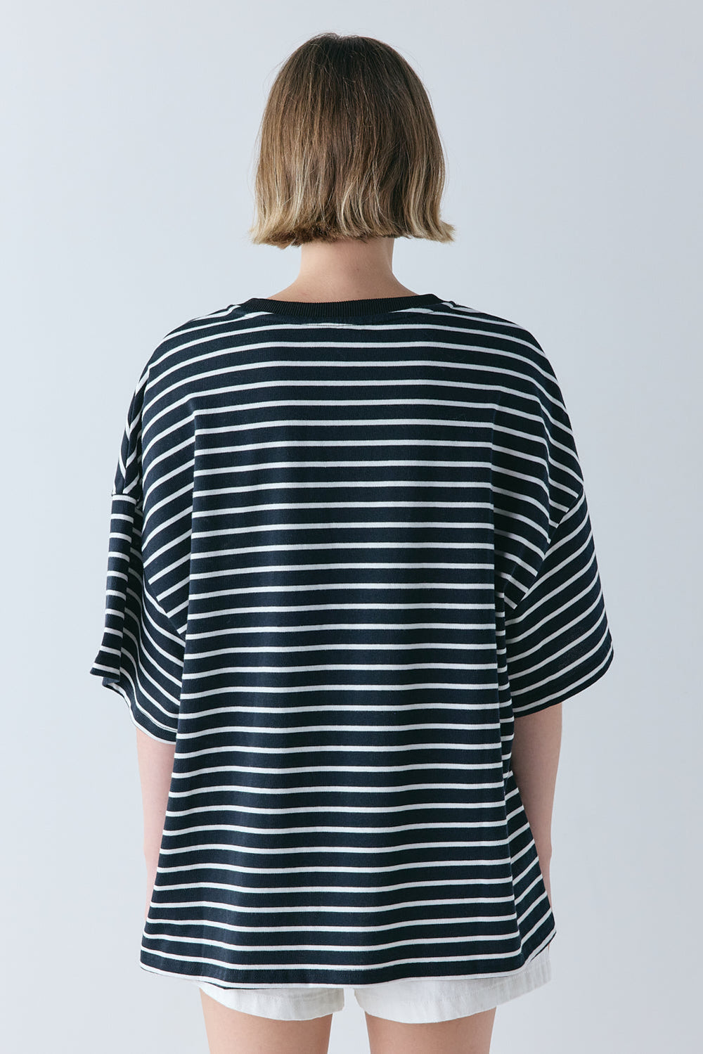 Willow Tee White Stripe