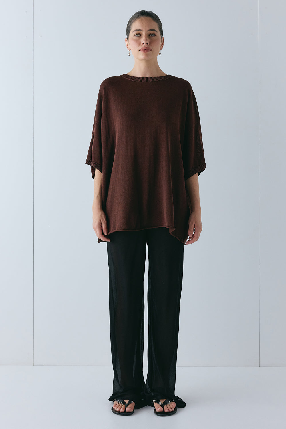 Willow Knit Tee Chocolate