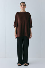 Willow Knit Tee Chocolate
