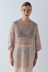 Arden Sequin Top Pink