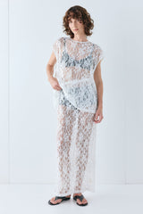 Devyn Sequin Top White