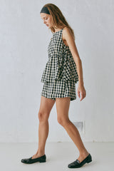 Indi Top Black Check